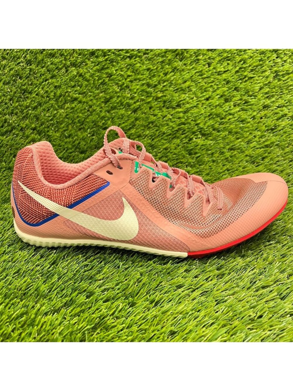 Nike Zoom Rival Multi Mens Size 10 Pink Red Running Track & Field Spikes Shoes
